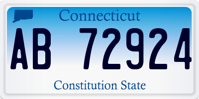 CT license plate AB72924