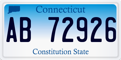 CT license plate AB72926