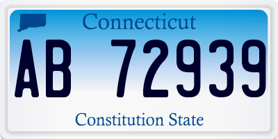 CT license plate AB72939