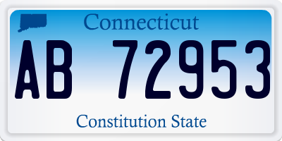 CT license plate AB72953