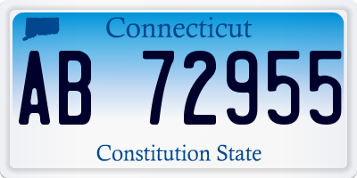 CT license plate AB72955