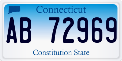 CT license plate AB72969