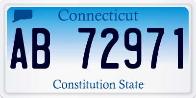 CT license plate AB72971