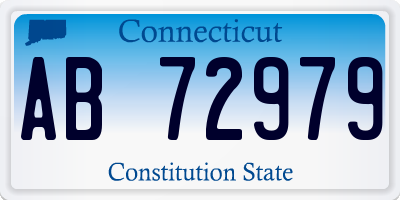 CT license plate AB72979