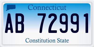 CT license plate AB72991
