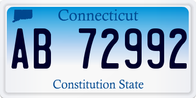 CT license plate AB72992