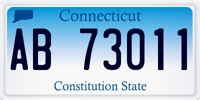 CT license plate AB73011