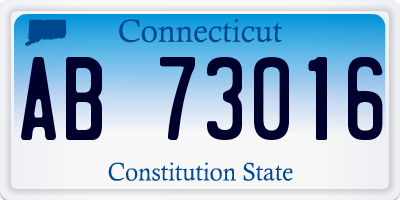 CT license plate AB73016