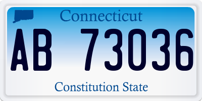 CT license plate AB73036