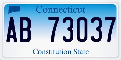 CT license plate AB73037