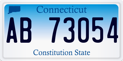 CT license plate AB73054