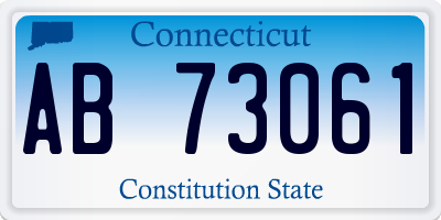 CT license plate AB73061