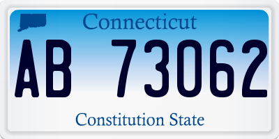 CT license plate AB73062