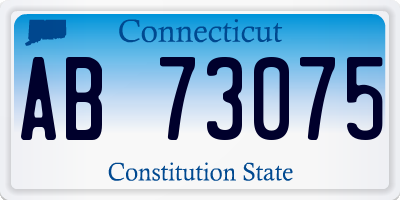 CT license plate AB73075