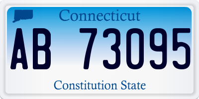 CT license plate AB73095