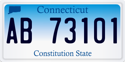 CT license plate AB73101