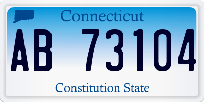 CT license plate AB73104