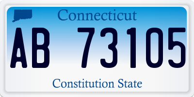 CT license plate AB73105