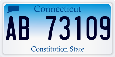 CT license plate AB73109