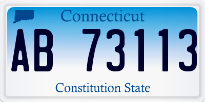 CT license plate AB73113