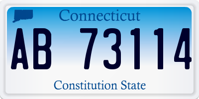 CT license plate AB73114