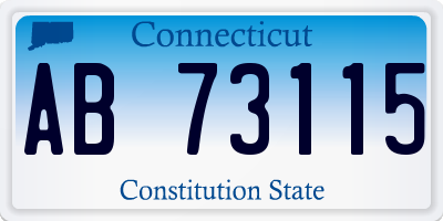 CT license plate AB73115