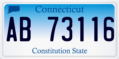 CT license plate AB73116