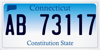 CT license plate AB73117