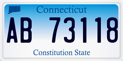 CT license plate AB73118