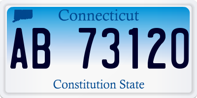 CT license plate AB73120
