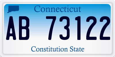 CT license plate AB73122