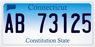 CT license plate AB73125