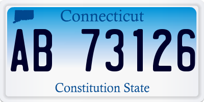 CT license plate AB73126