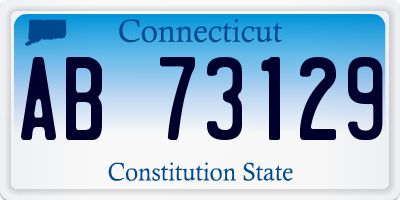 CT license plate AB73129