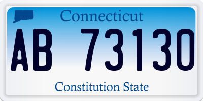 CT license plate AB73130