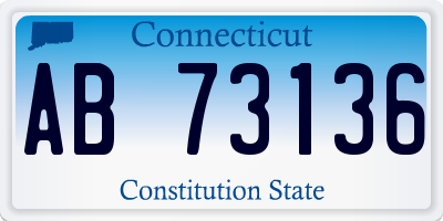 CT license plate AB73136