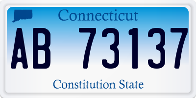 CT license plate AB73137