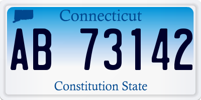 CT license plate AB73142