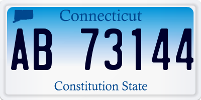 CT license plate AB73144