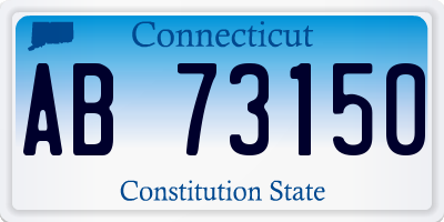 CT license plate AB73150