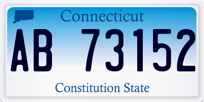 CT license plate AB73152