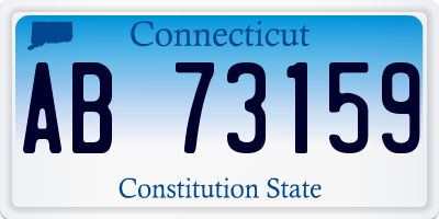 CT license plate AB73159