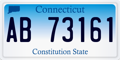 CT license plate AB73161
