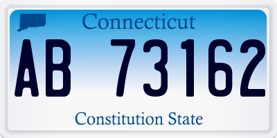 CT license plate AB73162