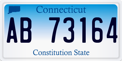 CT license plate AB73164