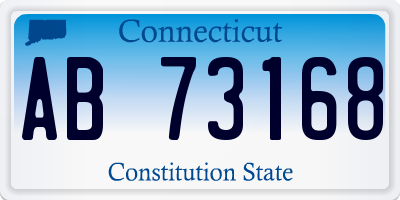 CT license plate AB73168