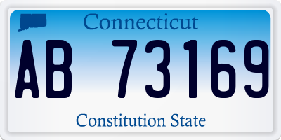 CT license plate AB73169