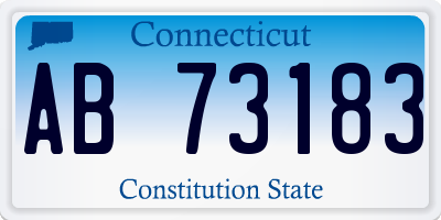 CT license plate AB73183
