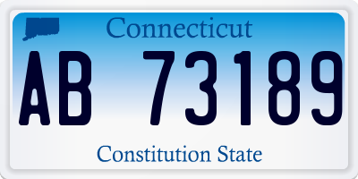 CT license plate AB73189