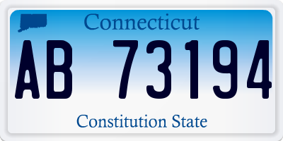 CT license plate AB73194